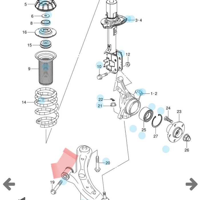 Bushing Arm Depan Ertiga
