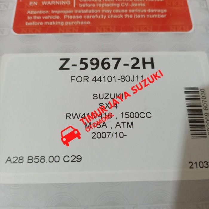 Cv Joint Luar Sx4 Nkn Sparepart Suzuki