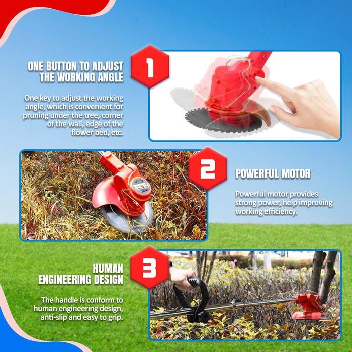 Bosch Mesin Potong Rumput Pemotong Rumput Listrik Pemangkas Rumput Dengan Baterai Li-Ion