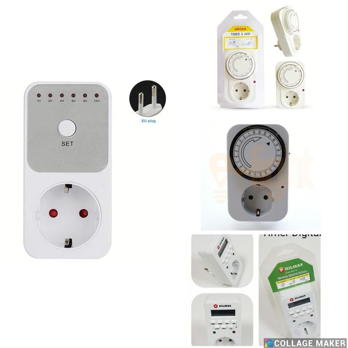 Stop Kontak Timer Colokan Timer On Off Digital Countdown/Analog/Wifi