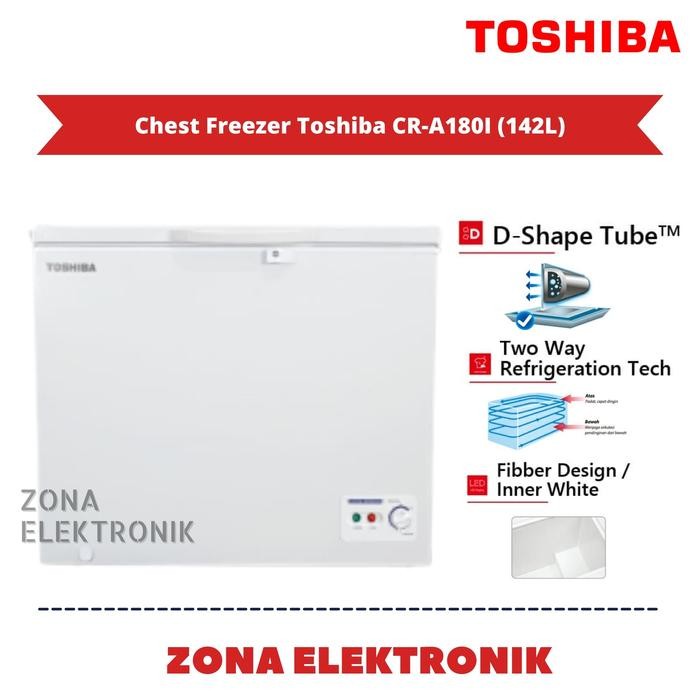 Toshiba Chest Freezer CR-A180 Freezer Box CRA180 Kode 466
