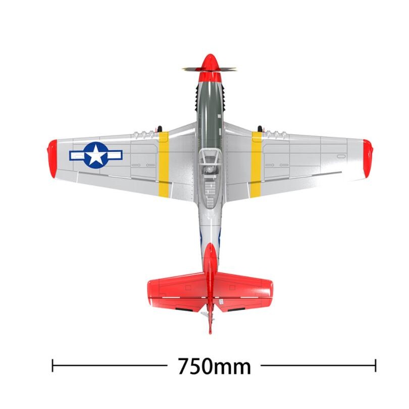 Epo Rc Plane Airplane Hobby Toys Volantexrc 768-1 Mustang P51D P51 750Mm Wingspan Warbird Mini Rc