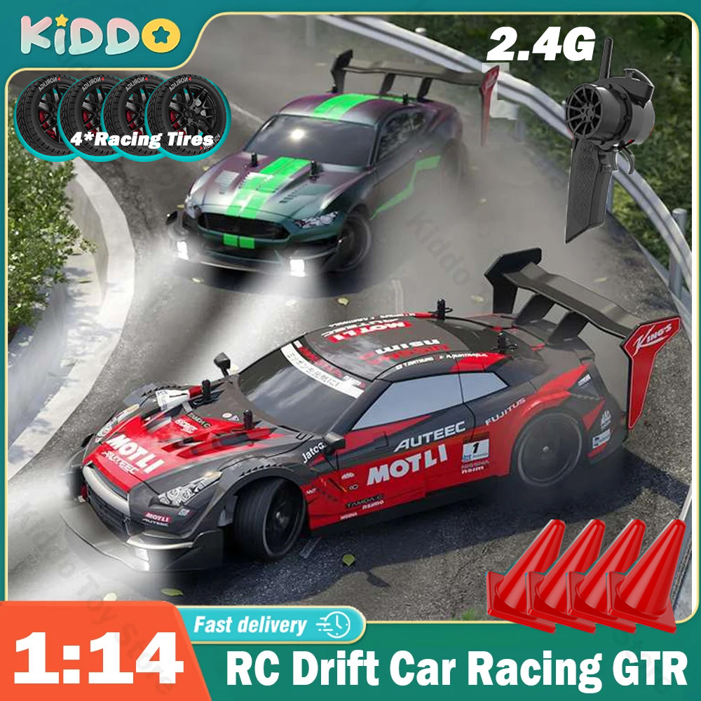1:14 4Wd Rc Drift Car Racing 2.4G Remote Control Car Four-Wheel Drive Remote Control Drift Car Gtr
