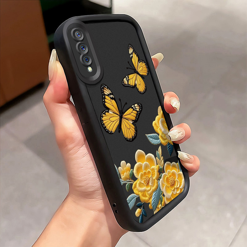 Casing Hp VIVO S1 VIVO S1 Pro Case Softcase pelindung Cesing silikon Kesing Kupu-kupu bordir Kasing