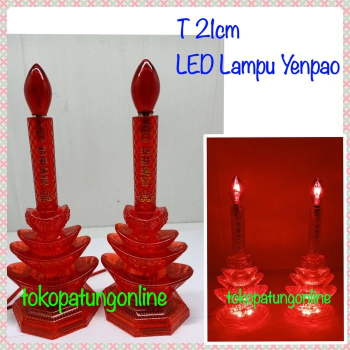 Lampu Sembahyang Lilin Led Full Kaki Nyala Uk 21
