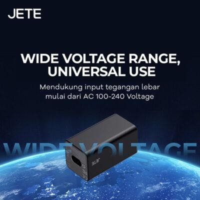 JETE E6 Adapter Fast Charger GaN 65W + 4 rt (Dual USB & Dual TypeC)