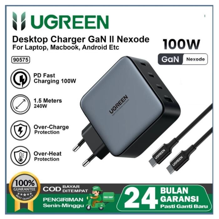 Adapter Ugreen GaN Charger 100W Ugreen Charger GaN Fast PD QC FCP
