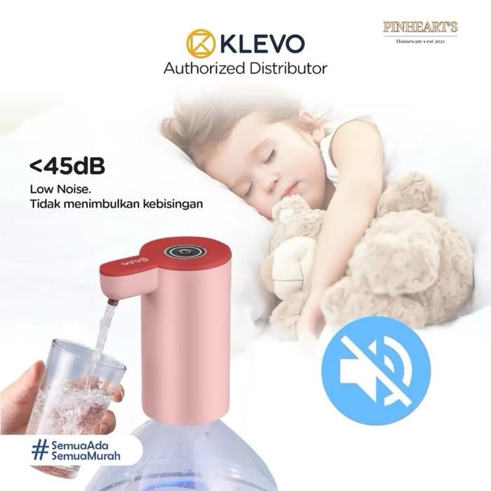 POMPA GALON ELECTRIC KLEVO RECHARGEABLE TYPE C DISPENSER AIR MINUM USB CHARGE - KL-WP03 POMPA AQUA