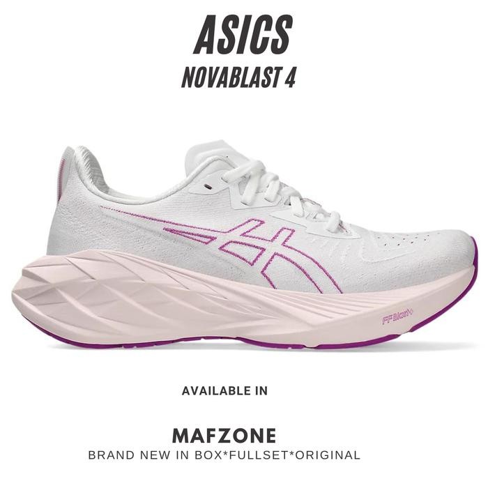 ASICS NOVABLAST 4 Womens Running White/Soothing Sea ORIGINAL