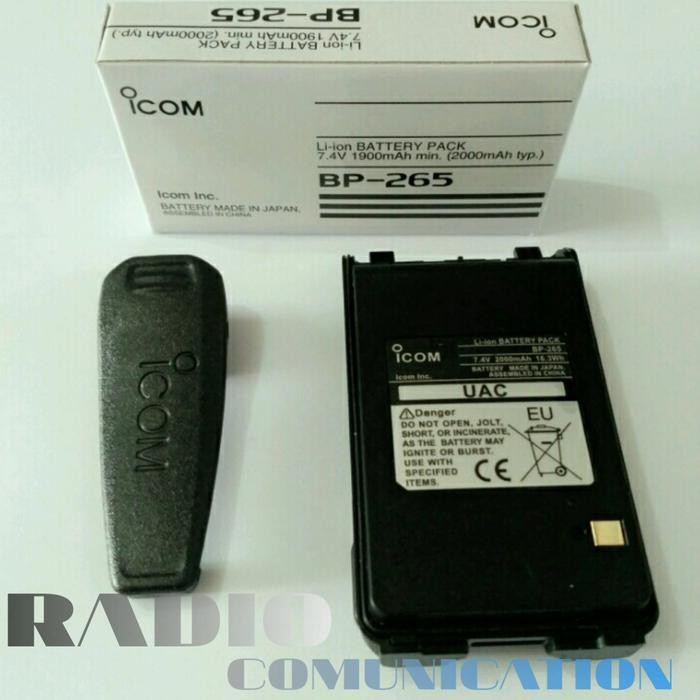 Terbaru Battrei Ht Icom V80 Bp 265 Plus Belklip