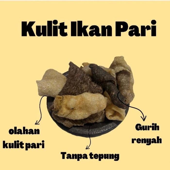 

New (Oleh Oleh Surabaya) Kerupuk Kulit Ikan Pari Renyah 100gr