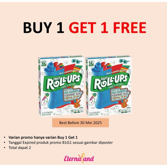 

New Fruit Roll-Ups Variety Pack - permen aneka rasa impor usa