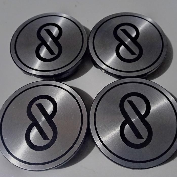 PREMIUM Tutup dop velg center mobil variasi enkei S silver 6 cm (4 biji)