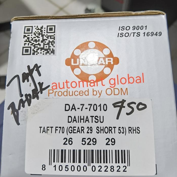 Drive Shaft As Roda Depan Taft Badak F50 Pendek