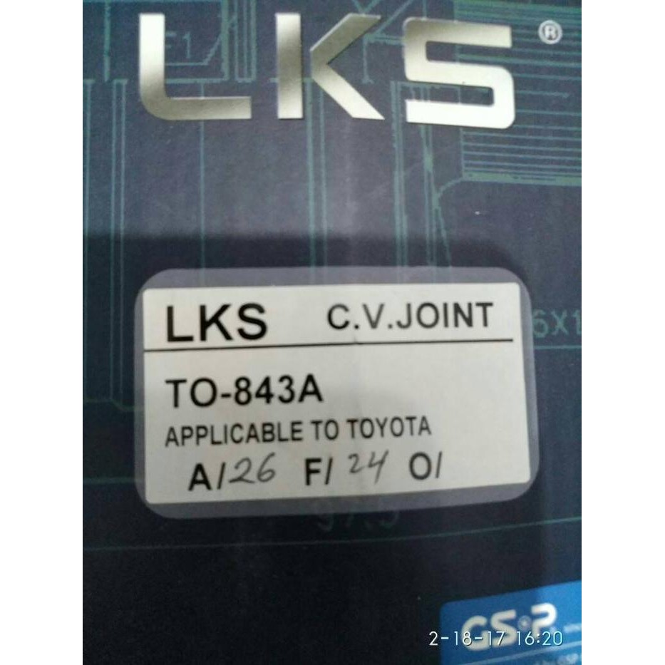 Cv Joint Out Camry 2.4 Metik