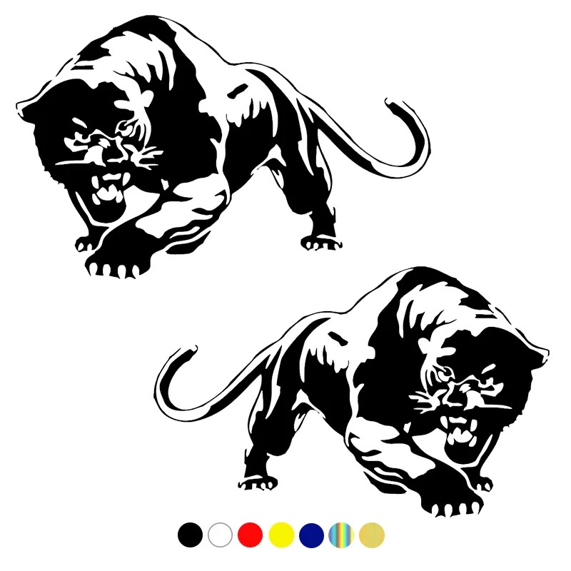 CS-1063#15*23.6cm 30*47cm black panther funny car sticker vinyl decal white/black for auto car stick