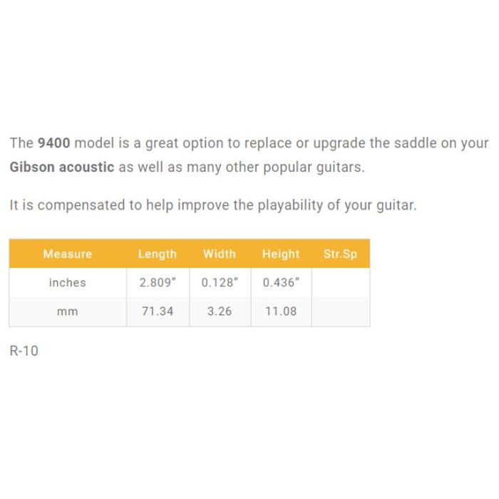TUSQ PQ-9400-00 ACOUSTIC SADDLE GIBSON STYLE