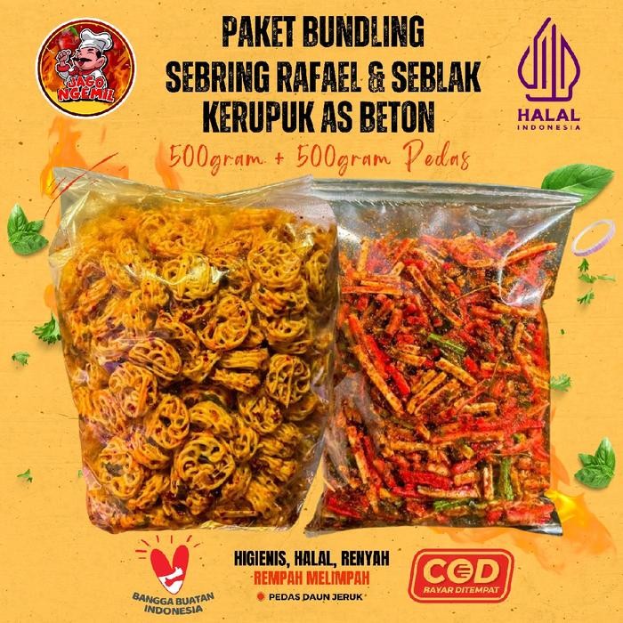

laura.mart1 PROMO PAKET BUNDLING 500gr Seblak Kerupuk AS Beton Pedas & 500gr Seblak Kerupuk Mawar
