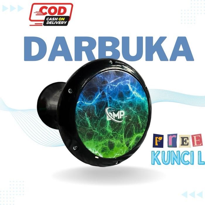 COD DARBUKA POLOS 8 INCH HITAM MIKA DMP PETIR BERKUALITAS TAS GRATIS KUNCI L