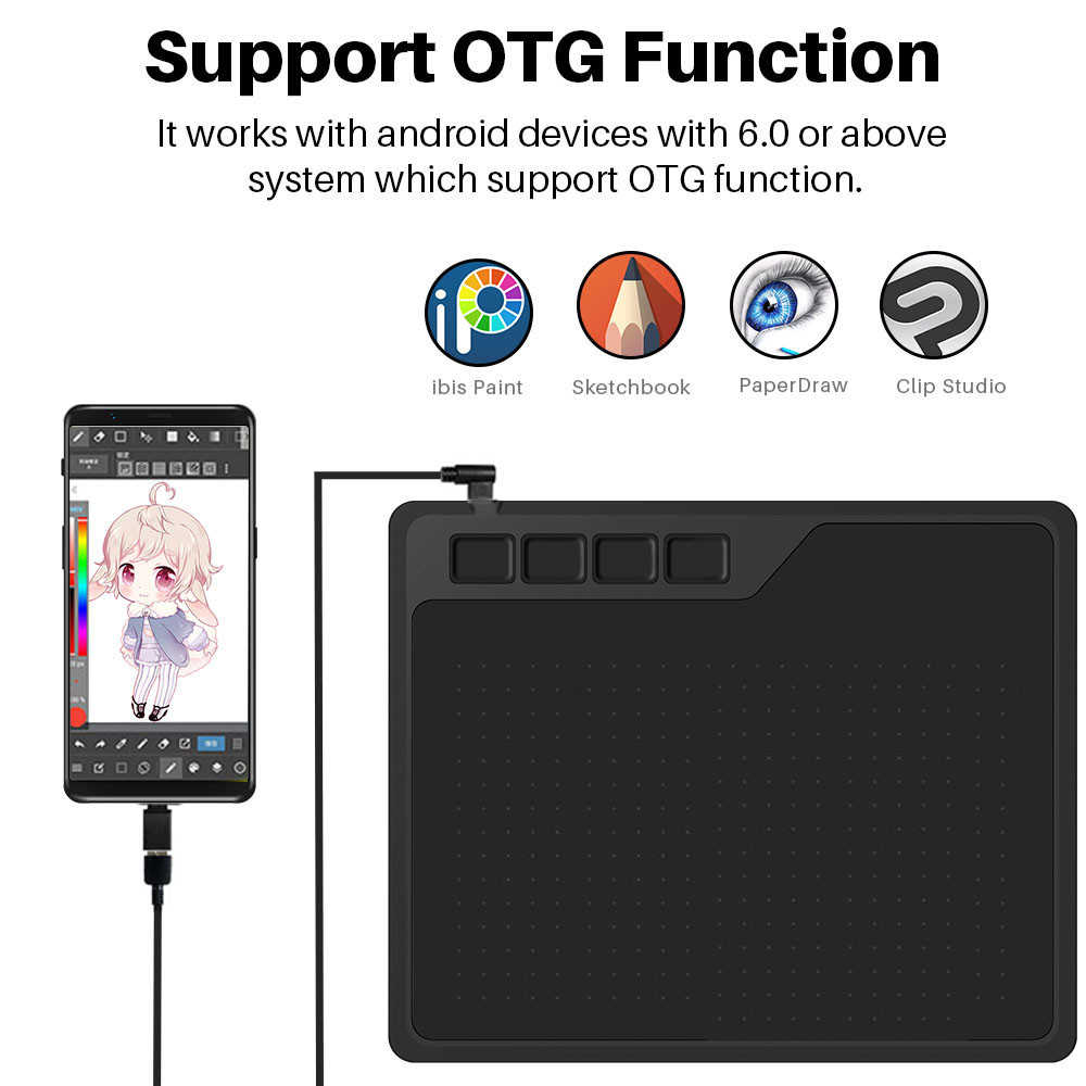 GAOMON S620 6.5 x 4 Inches Digital Tablet Anime, Graphic Tablet for Drawing &Playing OSU with 8192