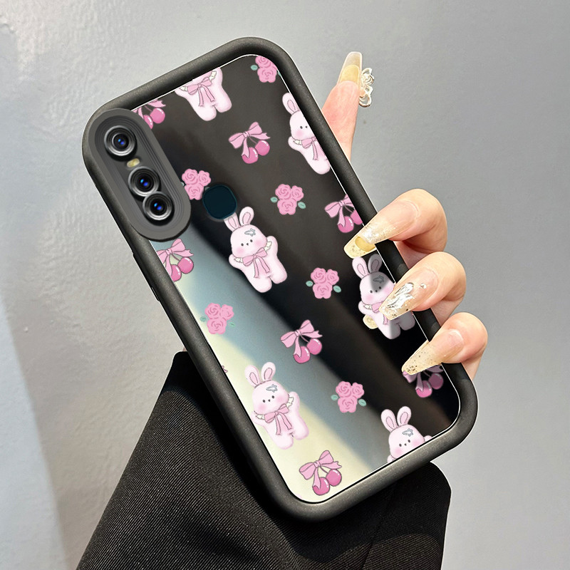 Casing Hp VIVO V15 Case Casing HP beruang layar penuh Softcase pelindung silikon Kesing cermin baru