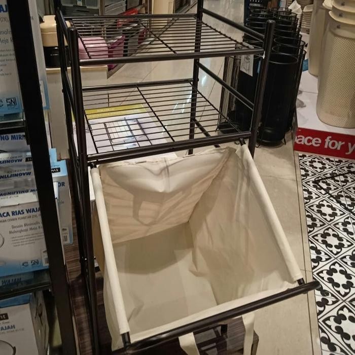 Rak Laundry Bag Tempat / Keranjang Cucian Kotor Rak Kamar Mandi