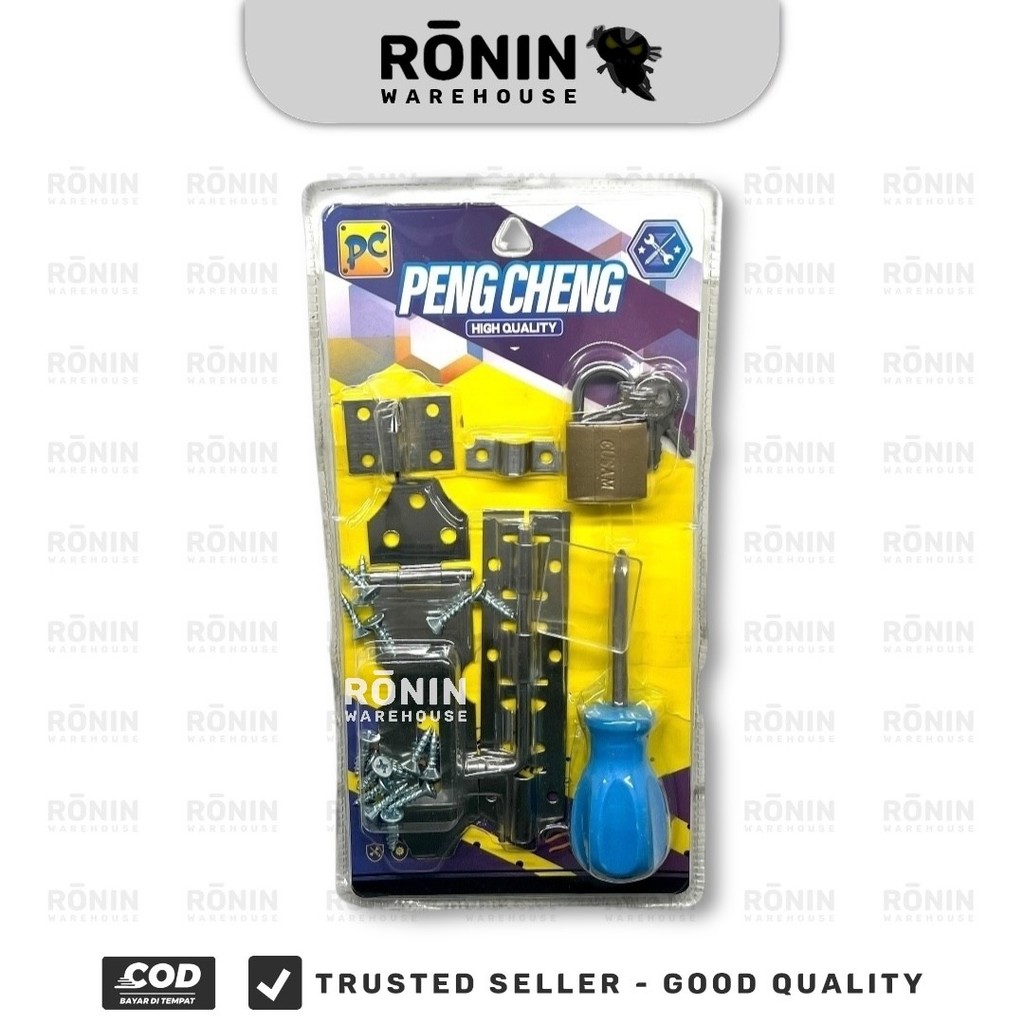 gembok grendel overval obeng cebol kunci pintu lemari set