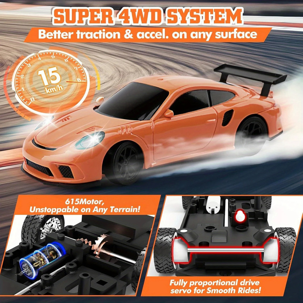 Rc Drift Car, Rc Electric Mini Racing Drift Car Model With Lights Kit, Rc Model Cars Gifts For