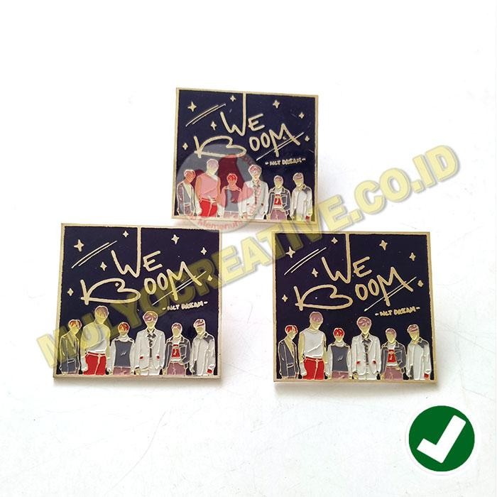 

Pin Enamel BTS K Pop We Boom Pin Enamel Custom Murah PREMIUM