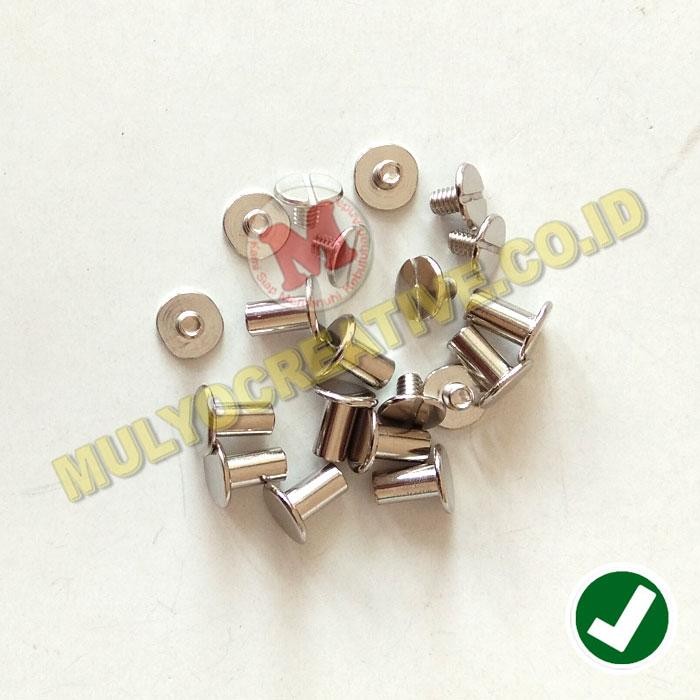 

Paku Baut Jilid Buku Ukuran 9mm - Mur Baut Sabuk Kulit 0.9 Cm PREMIUM