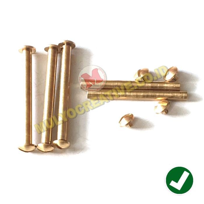 

Paku Baut Warna Gold Ukuran 5 Cm Jilid Buku Baut Kalender 50 mm PREMIUM