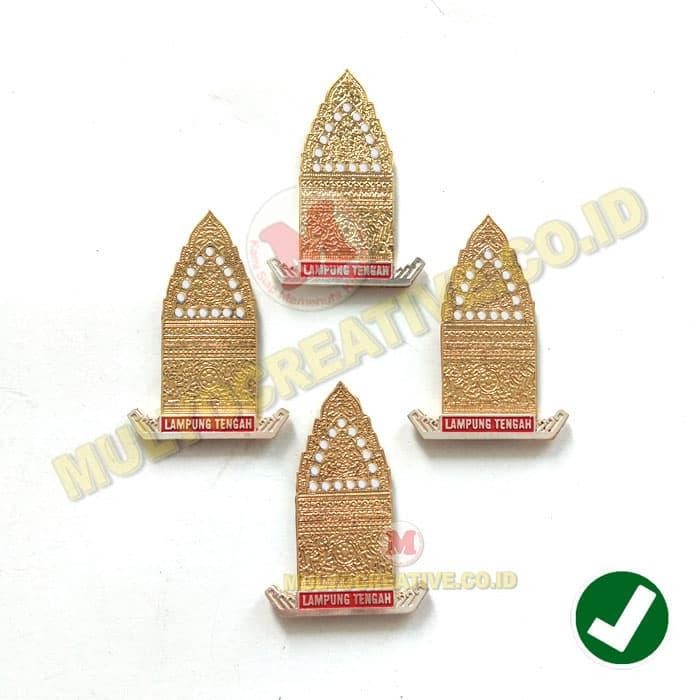 

Lencana Siger Lampung Tengah - Pin Siger Lampung Magnet PREMIUM