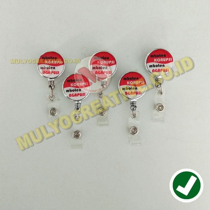 

Gantungan Id Name Tag Logo Mboten Korupsi Mboten Ngapusi PREMIUM
