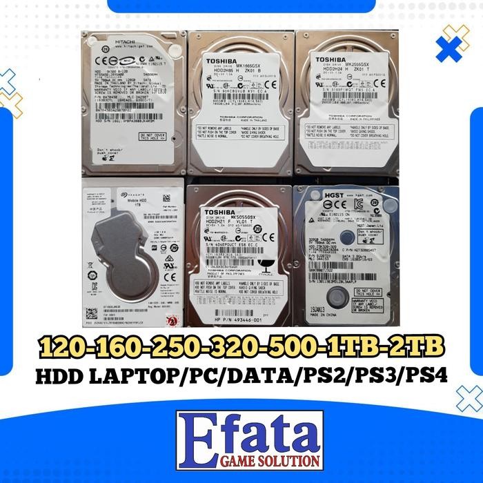 Hardisk Sata laptop ps2ps3ps4 Hdd 120/160/250/320//1TB/2TB Internal masih ready