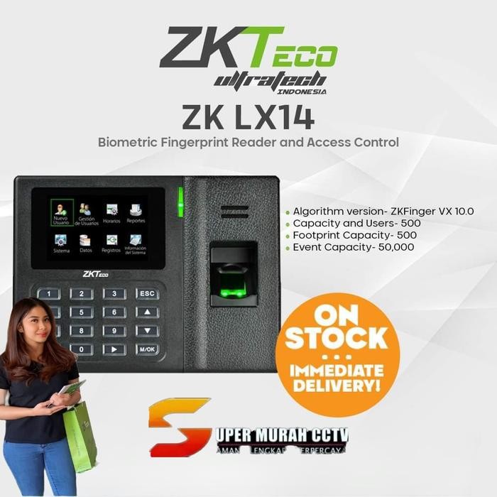 ZKTECO LX14 MESIN ABSENSI FINGERPRINT TANPA PC MURAH SSR