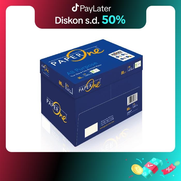 

Paperone Kertas F4 80Gr All Purpose 1 Box (2500 Lembar) Kertas Hvs