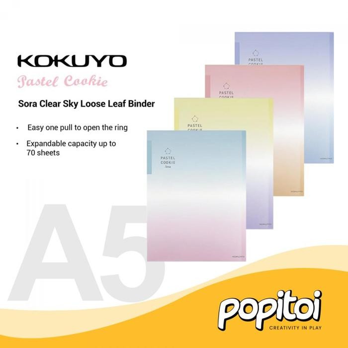 

Kokuyo Pastel Cookie Sora Clear Sky Series Loose Leaf Binder A5 B5 Note Book Buku Catatan