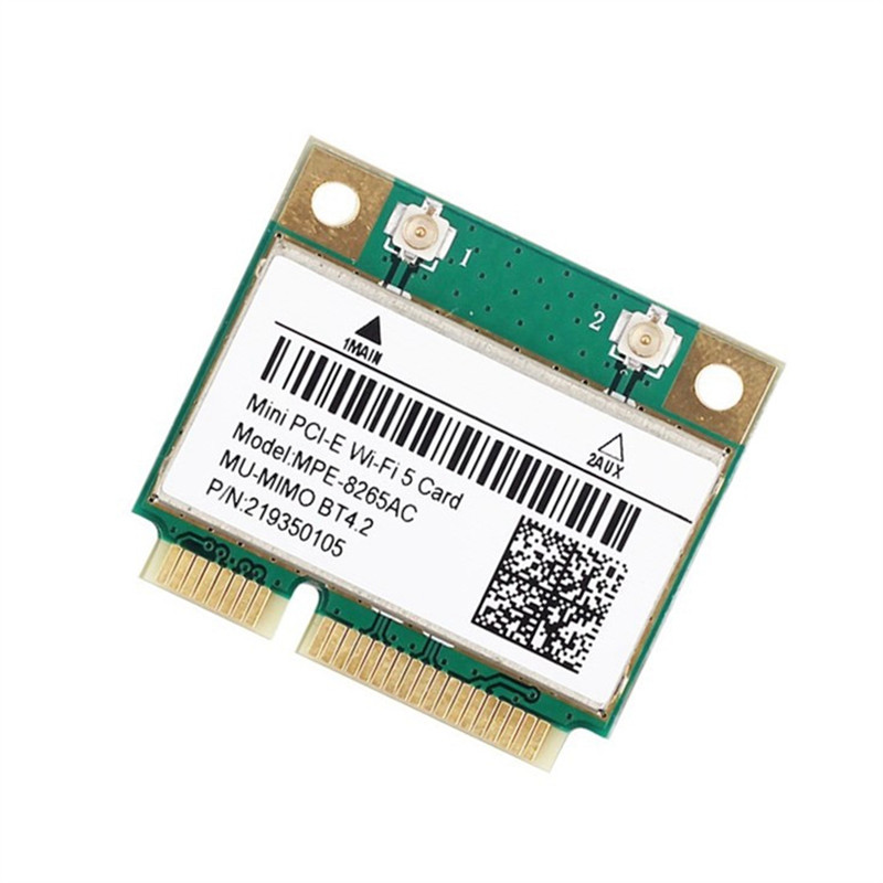HotMpe-8265Ac Wireless Half Mini Pci-E Wifi Card Wifi 5 Dual Band 802.11Ac 2.4Ghz 5Ghz 1200Mbps