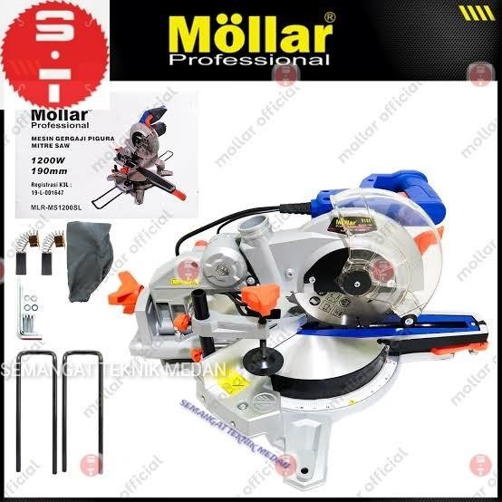 Ms1200Sl Miter Saw Mitersaw Sliding Gergaji 7" Laser Mollar Ms 1200 Sl