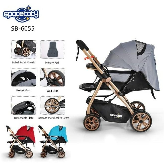 Baby Stroller Space Baby Spacebaby Sb-6055 Sb6055 Sb 6055 (Size Xl)