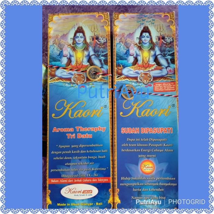 dupa kaori aroma therapy tridatu box isi 10 pack (sudah dipasupati) kode 733
