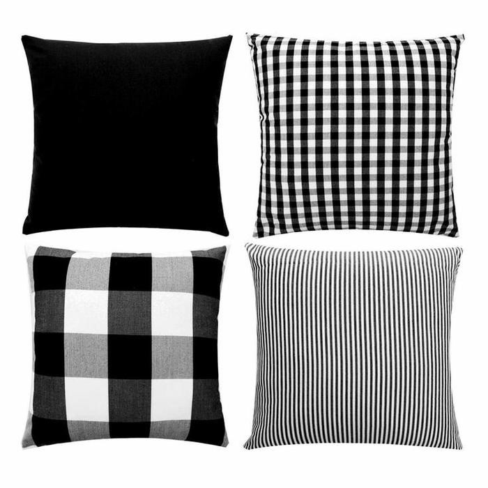 Cushion cover sarung bantal sofa Hijau Hitam Putih Coklat Merah