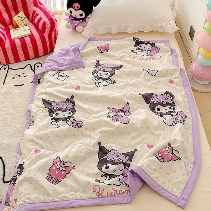Selimut Anak COTTON Katun Karakter Lucu Disney dan Sario Bahan Halus Lembut Adem