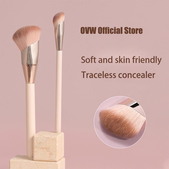 OVW Makeup Brushes Liquid Foundation Concealer Blending Blush Brush 2PCS Oblique Head Face Contour
