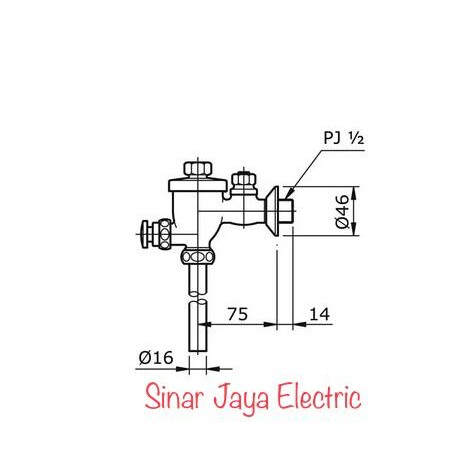 TOTO KRAN URINAL T60P / T 60 P