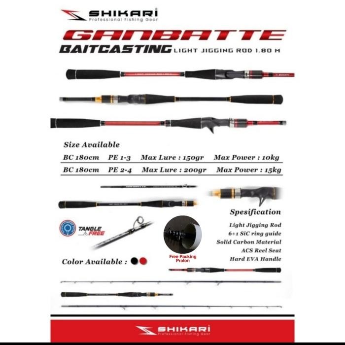 Joran BC/OH Shikari Ganbatte Light Jigging (packing pipa PVC)