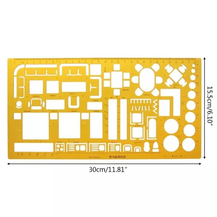 

JSH penggaris/mal furniture/interior template (4370) 1:50