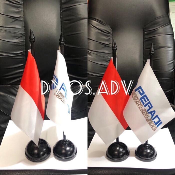 

HOT SALE Bendera peradi + tiang kayu meja Merah Putih - Peradi