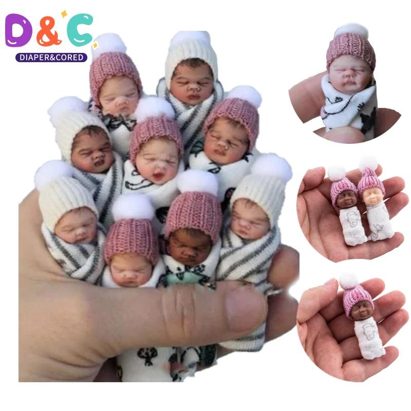 Reborn Dolls Baby Reborn Silicone Reborn Baby Doll 5Cm Palm Dolls Pajamas Dress Simulation Baby