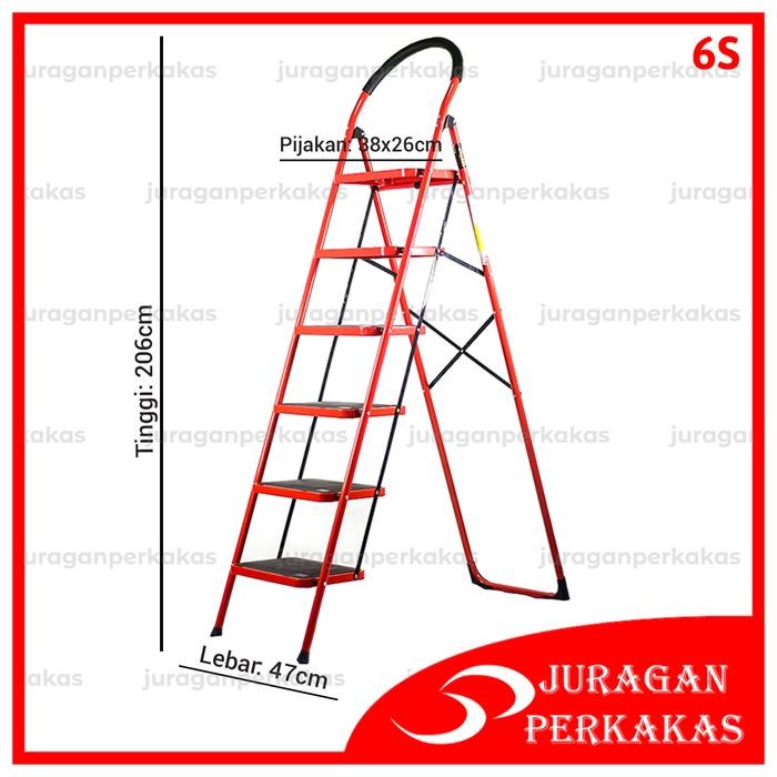 

Terlaris Mollar Tangga Lipat Rumah 6 Step 2 Meter Besi Tingkat Steel Ladder
